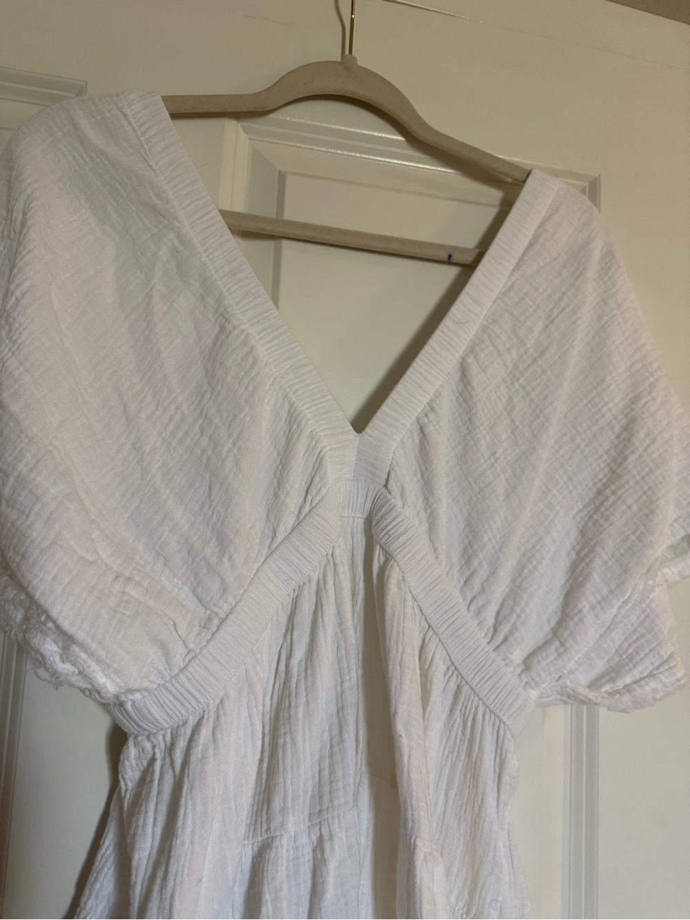 Aerie V Neck Dress - White - Medium - Picture 2 of 7